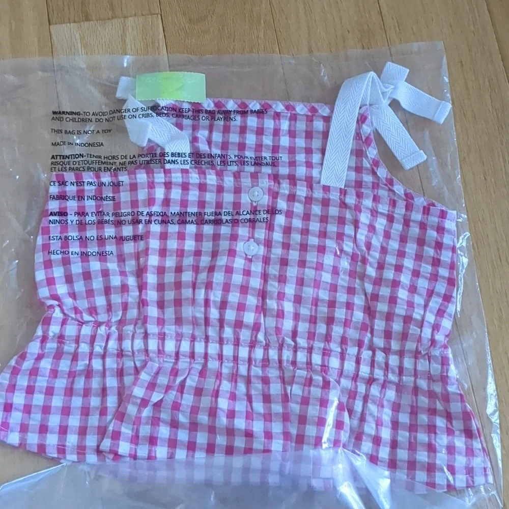 Pink Gingham Kids Top